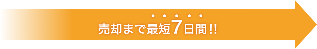 売却まで最短7日間