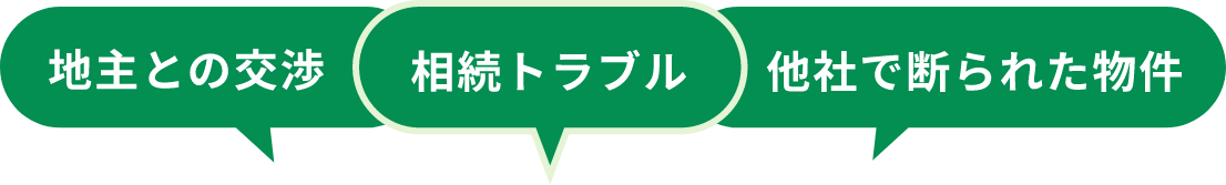 地主との交渉 相続トラブル 他社で断られた物件